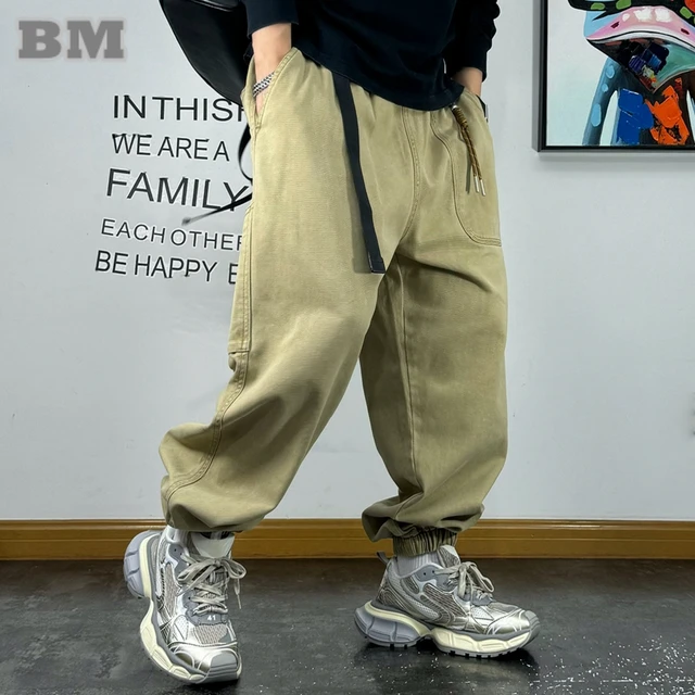 Pantalon cargo baggy pour hommes, Streetwear japonais, Vêtements décontractés Harajuku, Joggers grande taille, Mode At Work FJJ, Haute qualité 1