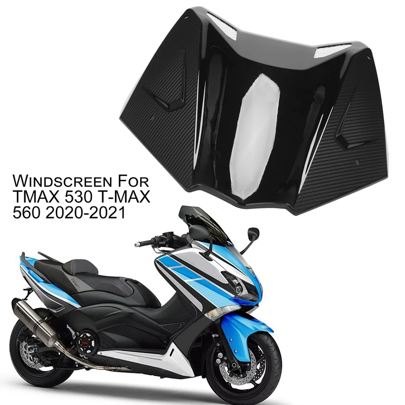 

Motorcycle Windshield SPORTY Decoration Windscreen For YAMAHA TMAX 530 T-MAX 560 2020-2021 Bright Black