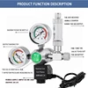 Aquarium DIYCO2 regulator Solenoid Bubble Counter CO2 control system reaction waterproof fish tank CO2 Pressure reducing valve 2