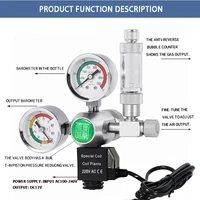 Aquarium DIYCO2 regulator Solenoid Bubble Counter CO2 control system reaction waterproof fish tank CO2 Pressure reducing valve 2