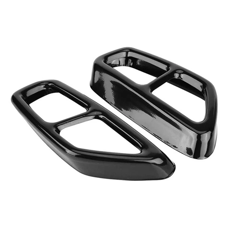 Car ABS Black Exhaust Tailpipe Cover Trim For BMW 5 Series G30 528Li 530Li -