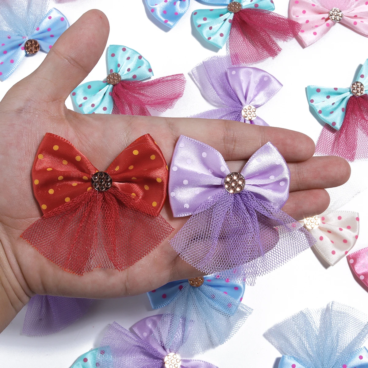 10PCS Dog Bow Dog Hair Accessories Handmade Pet Clothing Decoration Bows For Dogs and Cats Cute Pet Accessories 6