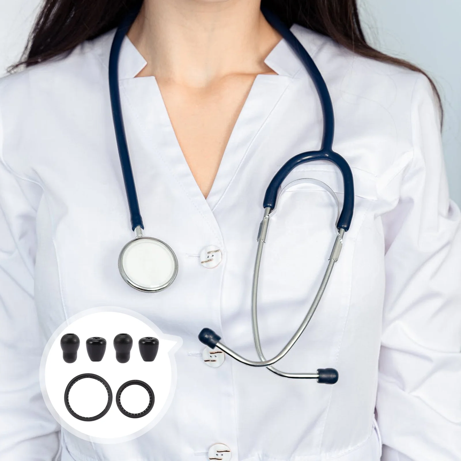 Supple Earbuds Stethoscope Diaphragm Replacement Parts Adult Pediatric Covers Accessories Bell Cover Stethoscope Health Care