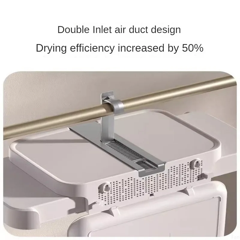 Home Dryer 1-4H Timer Bathroom No Rinse Wall Mounted Baby Room Folding Air Dryer 3D Hot Air Mini Dryer Machine 5