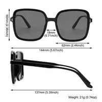 Respzed-Lunettes de soleil carrées vintage de luxe pour femmes, lunettes classiques pour femmes, UV400, grande monture 3