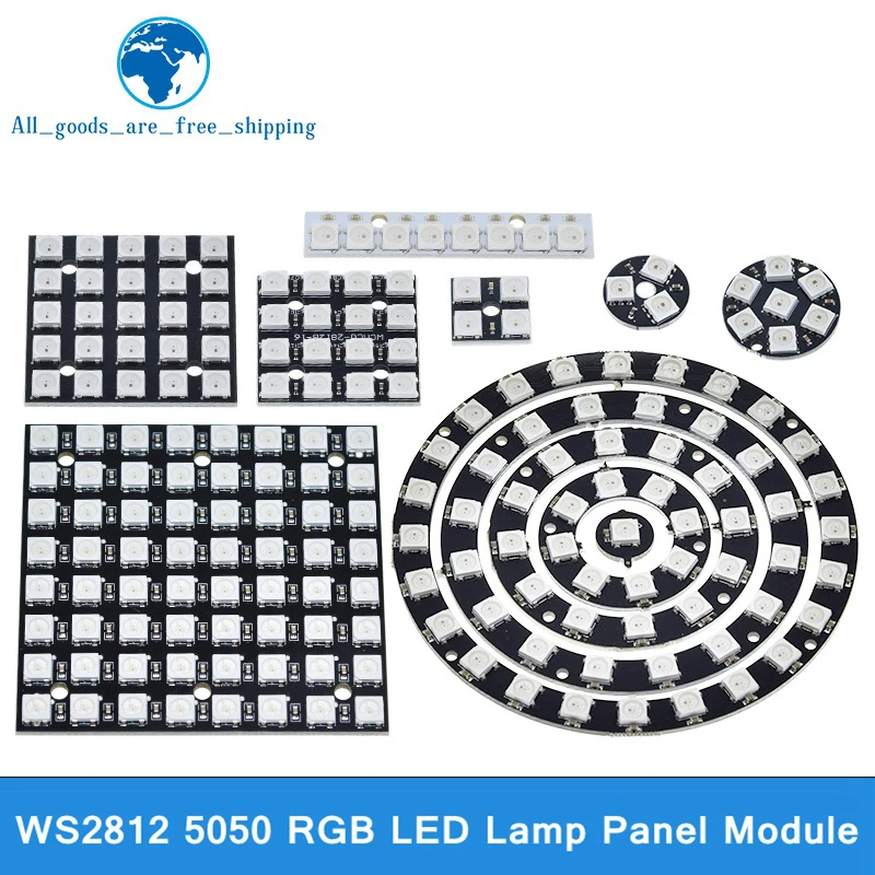TZTWS2812WS2812BWS28115050RGBLEDLampPanelModule5V1Bit4Bit8Bit12Bit16Bit24BitRainbowLEDPrecise-AliExpress502