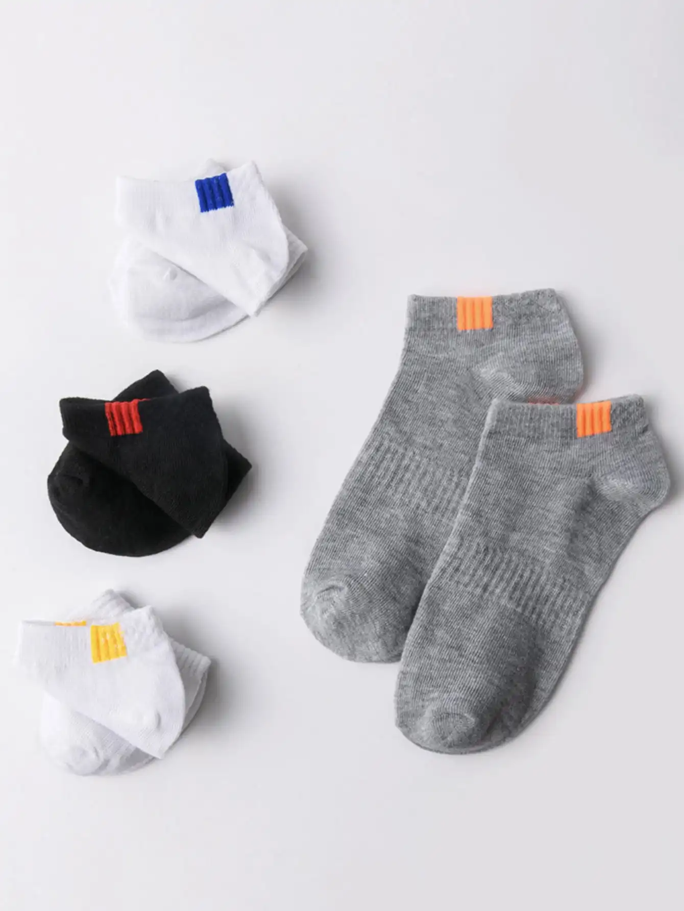 5 Pairs Mens solid socks Fashionable Cloth Standard Boat Socks Spring And Summer Thin Style Solid Color Socks Casual Sports