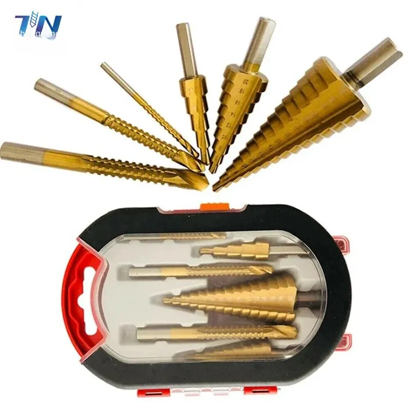 3-teiliges Stufenbohrer-Set Aus HSS Mit Titan-Beschichtung – Inkl. Tasche, Für Metall, Holz, Kunststoff (1/8–3/4 Zoll)