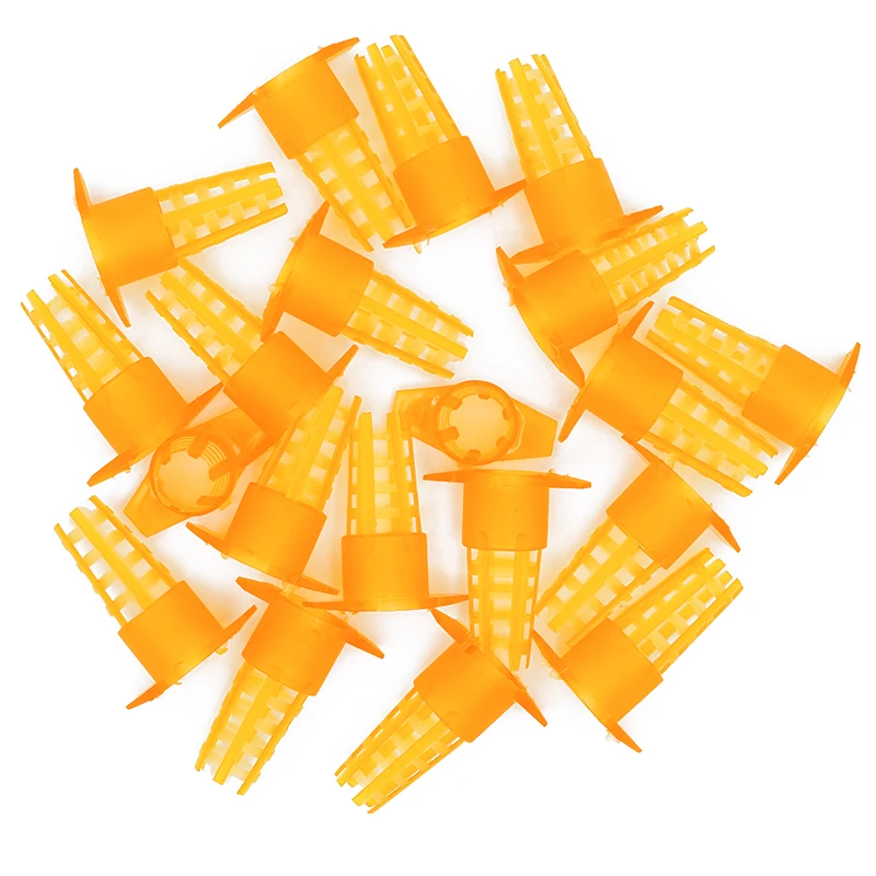 Beekeeping Tools Bee Queen Cages 50Pcs Plastic Bees Protective Cover Cell Protector Cages Bee Queen Cage Beekeeping Equipments Apiculture Supplies