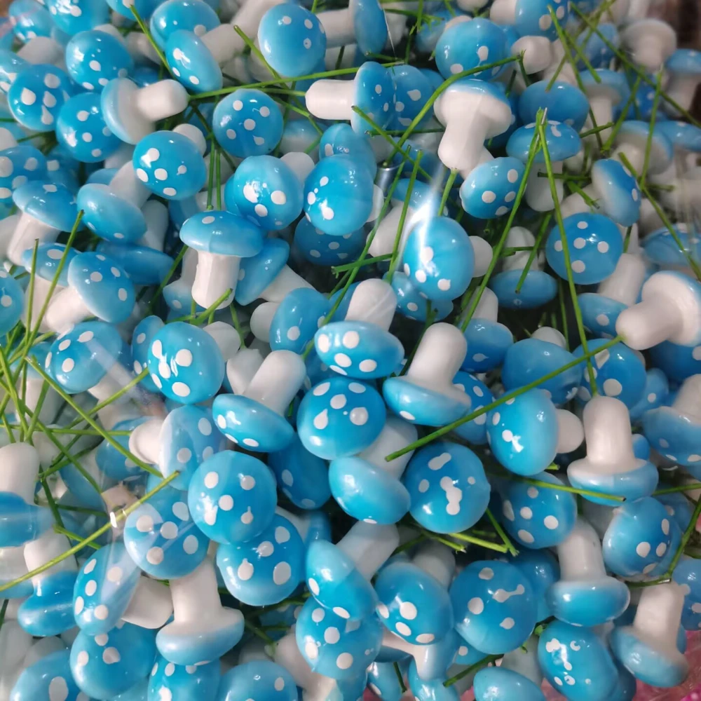 1000Pcs Foam Mushrooms Miniatures for Fairy Garden DIY Bottle Landscape Decorative Mushroom Figure