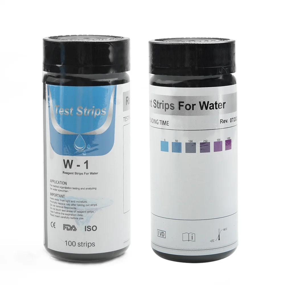 Water Quality Test Kit 100PCS Water Total Hardness Test Strips Quick Easy Testing 0-425 PPM New Water Quality Test Strip For Testing Hardness PH