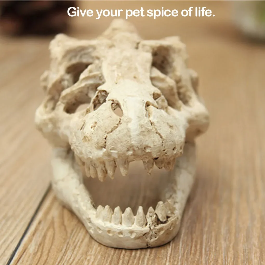 Aquarium Ornaments Dragon Resin Crocodile Skull