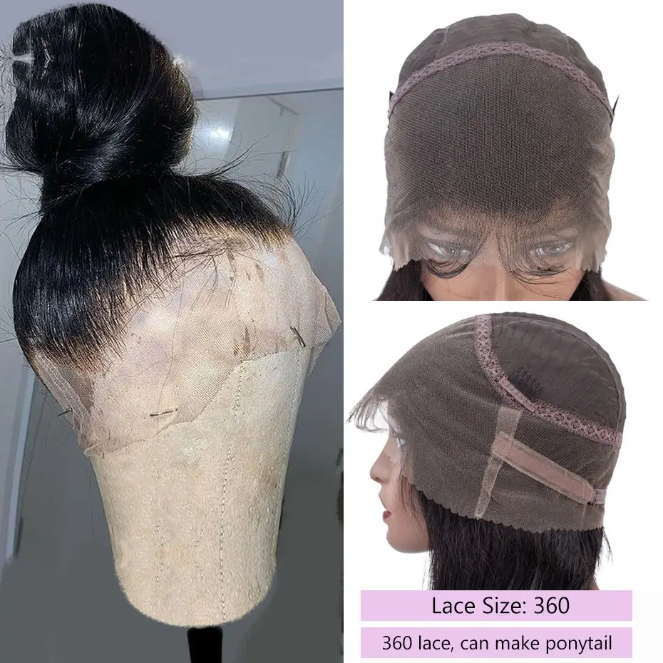 360 Full Lace Frontal Wig Body Wave Brazilian Remy Pre Plucked Hairline 13x4 Transparent Lace Front Wig Black Women lace front wig,human hair wigs,360 lace wig