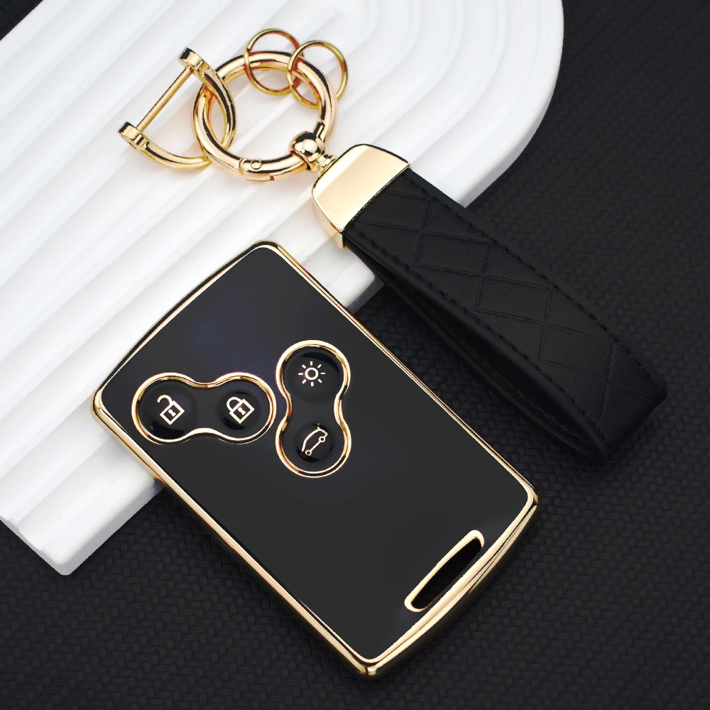 Premium TPU Car Key Case Cover with Keychain - Sleek and Durable Design