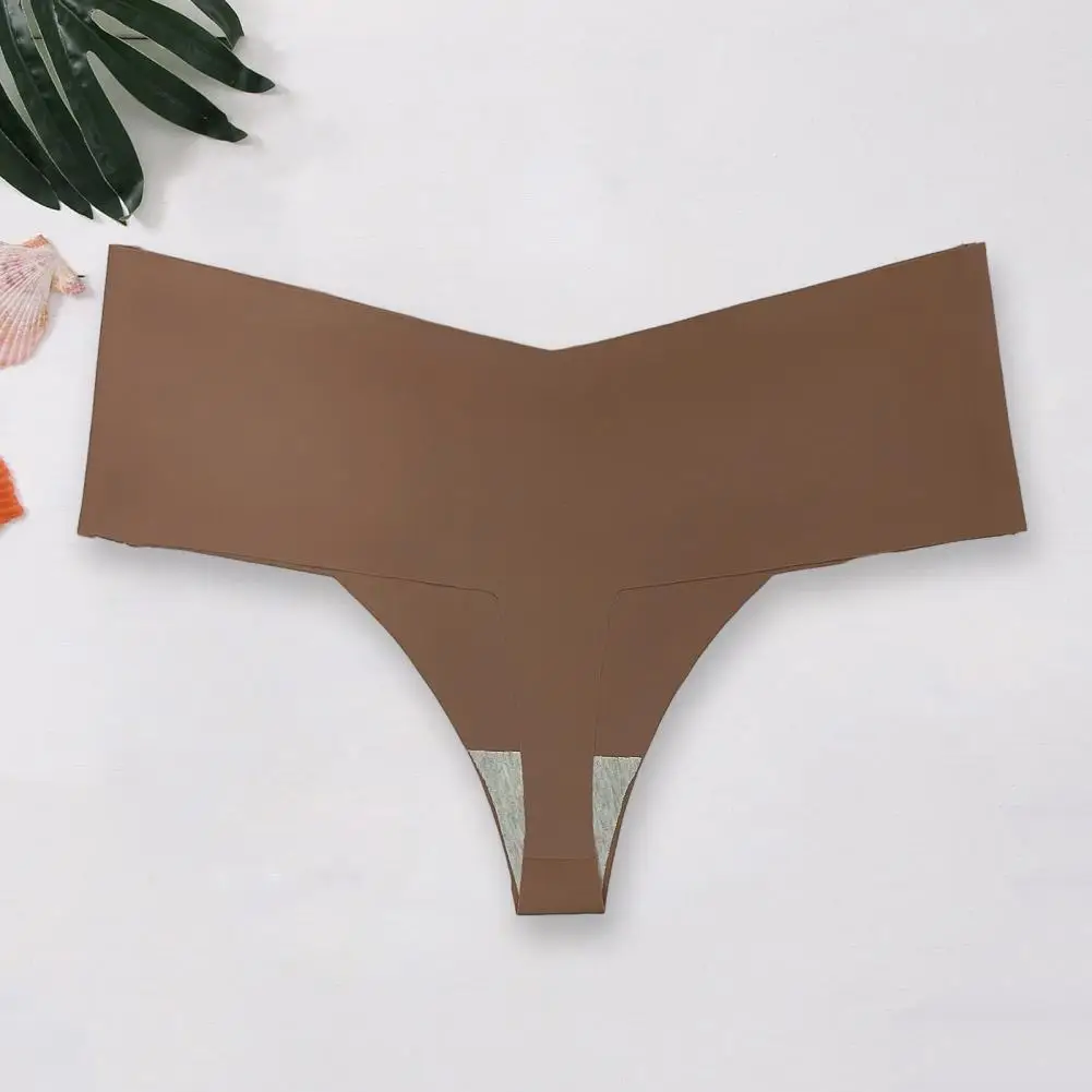 

Women Panties Briefs Seamless Quick Dry Ice Silk Anti-septic Mid Waist Thong Stretchy Butt-lifted Thin Soft Female Underpants