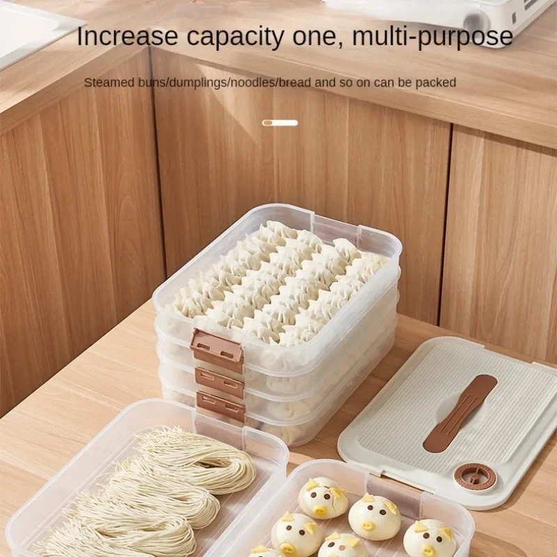 Multilayer Kitchen Food Grade Multilayer Dumpling Storage Box for Freezing and Fresh Keeping with Sealed Refrigerating Function 5