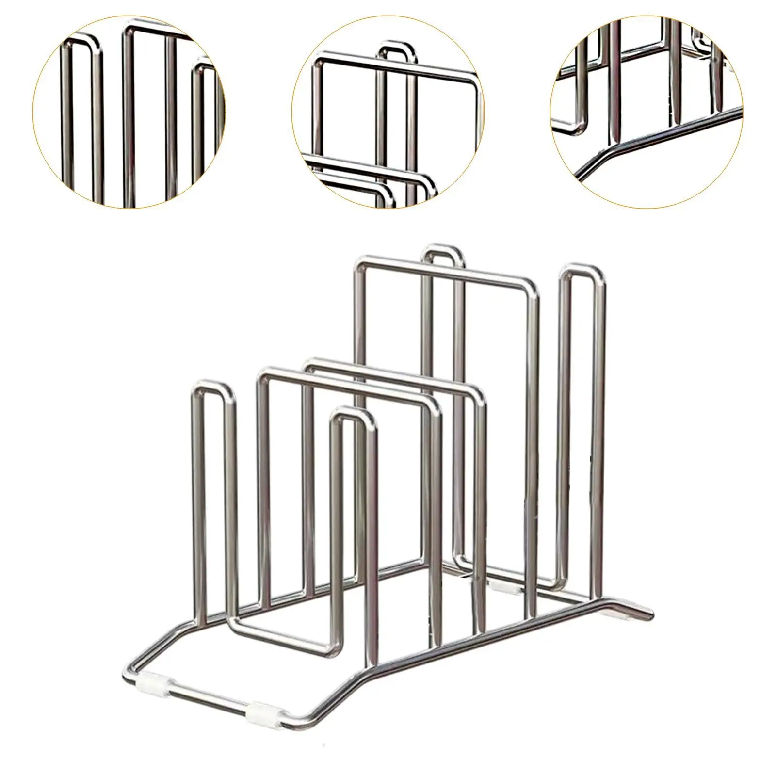 Cutting Board Holder Rack Pot Lid Holder for Restaurant Plates Bakeware