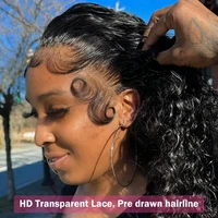 Perruques Lace Frontal 13x6 HD en Cheveux Humains, Bouclées Crépues, Boucles Profondes, Brésiliennes, avec Closure 13x4, Prêtes à Porter, Sans Colle, Isee, Prêtes à l'emploi 3