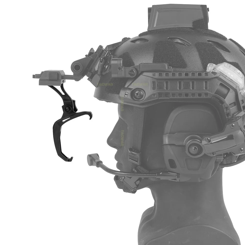 Achetez le support de casque tactique pour DJI Goggles 2, adaptateur FPV en nylon à dégagement rapide, présenté sur fond neutre