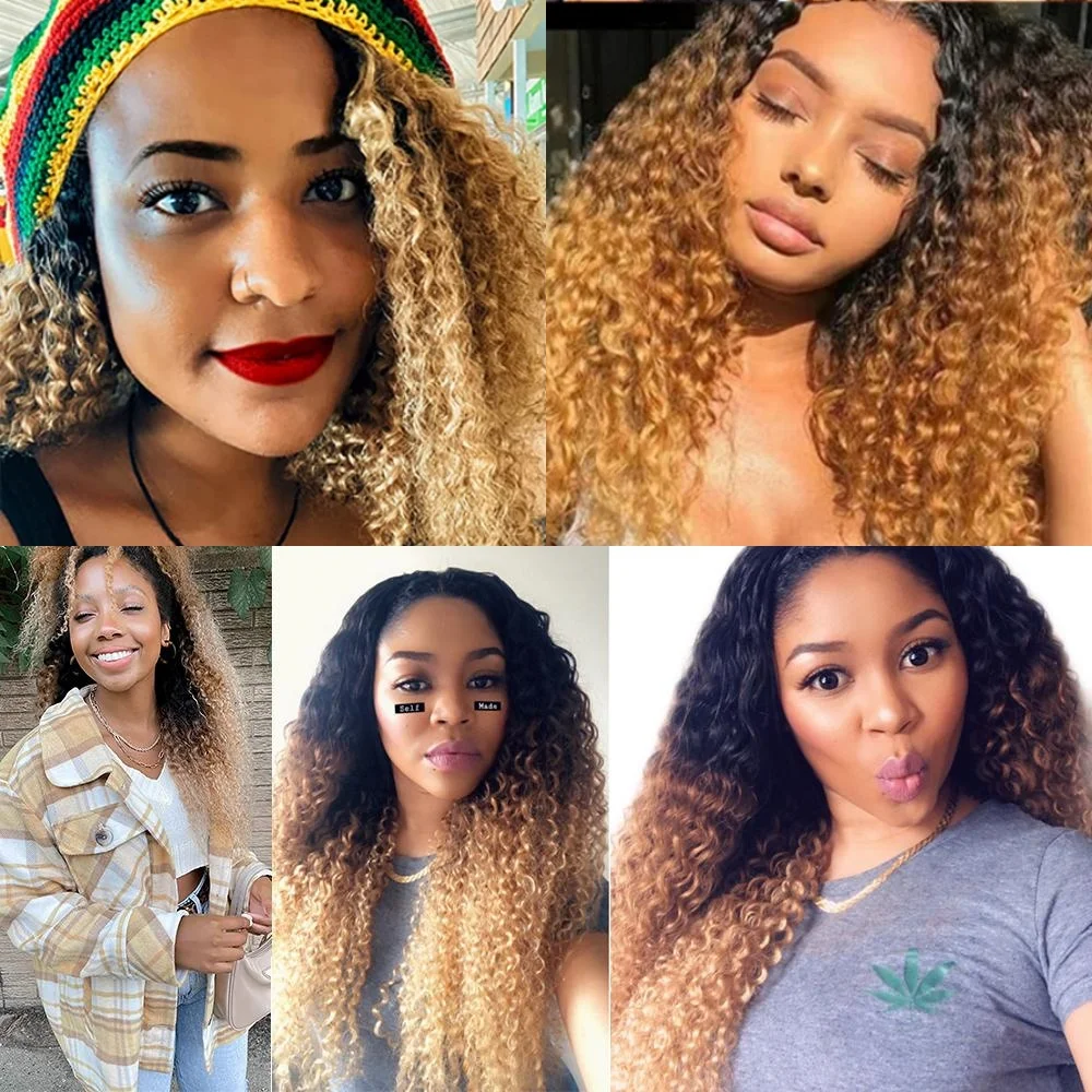 12A Brazilian water wave Curly Human Hair 4X4 closure Ombre Colored Curly Hair Weave Bundles Virgin Raw Extension