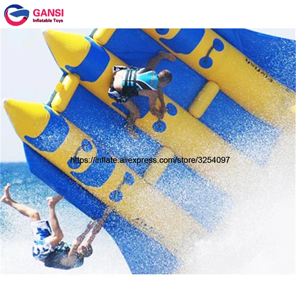 High Quality PVC Inflatable Sea Flying Fish Banana Boat Inflatable Towable Tube Ski Tubes