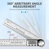 LUXIANZI Stainless Steel Digital Protractor Angle Gauge Ruler 200mm 300mm 500mm Carpenter Measurement Tool Electronic Goniometer 5