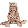 Giraffe Bear Shaped Baby Hooded Bathrobe Soft Infant Newborn Bath Towel Blanket 1