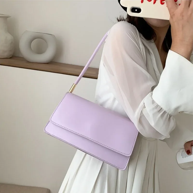 Designer Bag Women's Shoulder Bag High Quality PU Leather Armpit Bag Solid Color Women Handbags Casual Ladies Commute Tote Bags