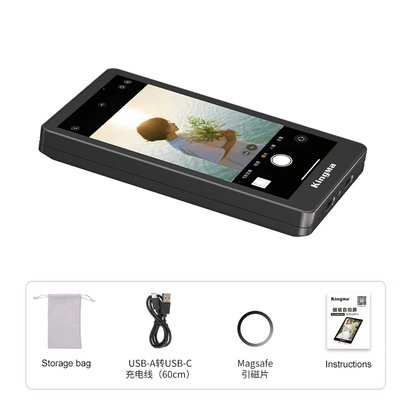 Kingma ph02 צג טלפון מגבון עבור vlog וידאו בשידור חי הזרמת וידאו נייד טלפון נייד נייד נייד מסך מסך selfie