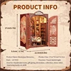 CUTEBEE DIY Book Nook Kit Miniature Wooden Dollhouse with Light Bookshelf Insert Decoration Model for Gifts Bookshop Memories 6