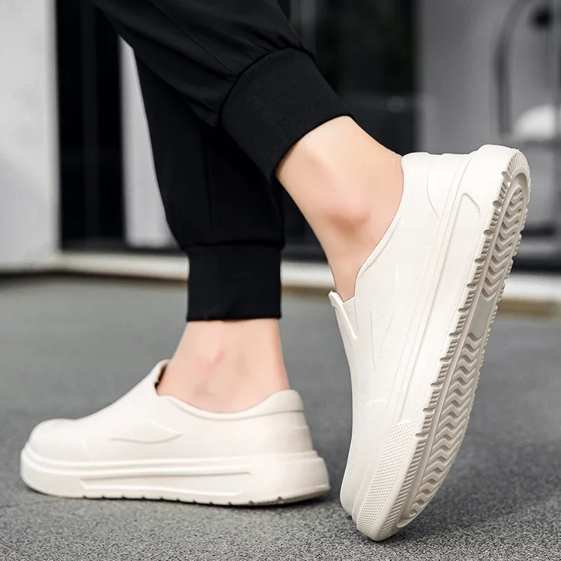 Men's Chef Shoes Anti Slip Oil Resistant Dirt Resistant Kitchen Shoes Work Shoes Quick Drying Rain Shoes Large Size Breath Clogs 3