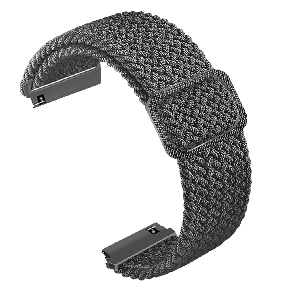 Nylon Braided Loop Strap - Breathable and Durable Replacement Band, 20/22mm