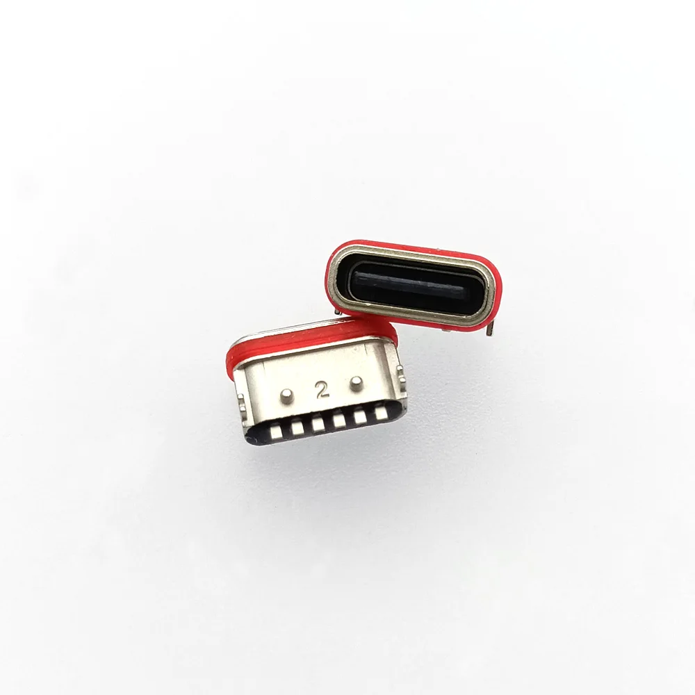 SMT 소켓 커넥터 USB 3.1 암 SMD DIP IPX7 방수 C타입, 화웨이 삼성 레노버 PCB 디자인 DIY 고전류, 6 핀