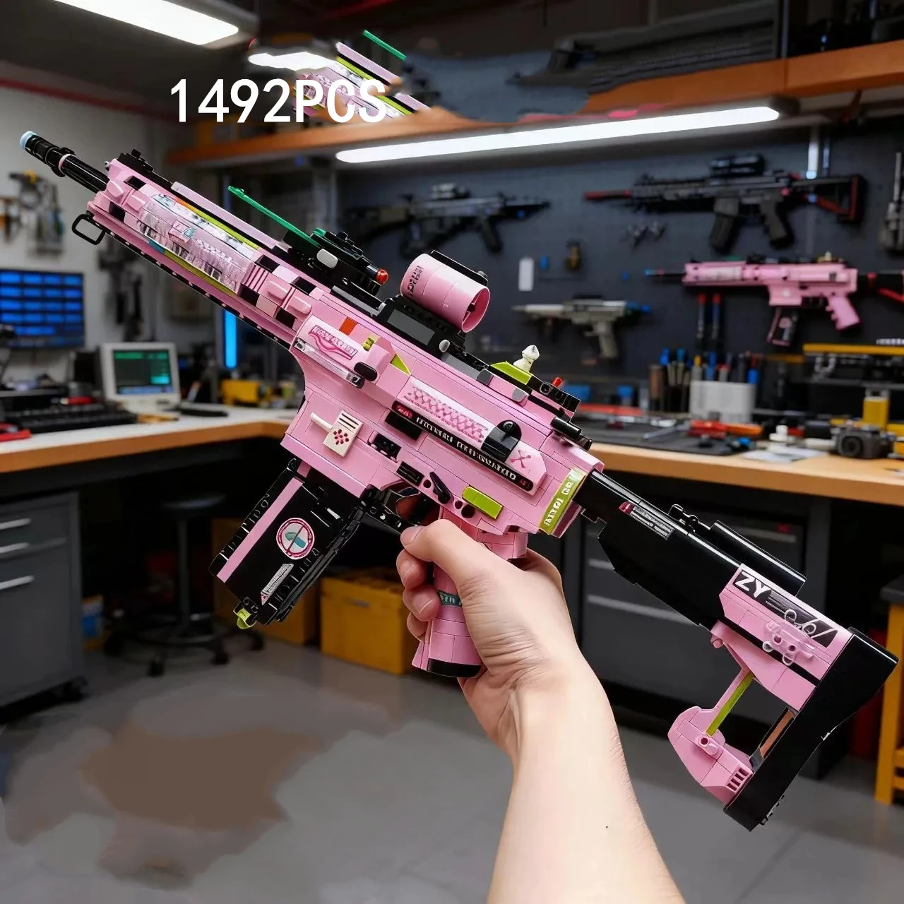 Funny Joy Building Kit Construction Model Toy Gun Building Blocks Set Collectible Gift Idea Set for Adults and Teen Boy Toys