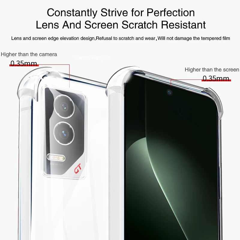 Silicone Shockproof Clear Back Phone Case - Premium Airbag Protection