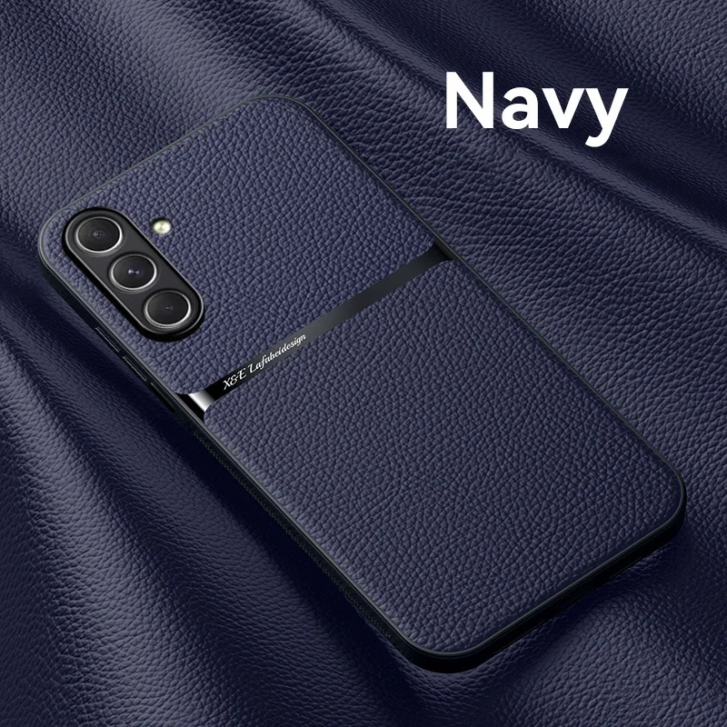 Luxurious Skin Feel Protective Lichee Leather Magnetic Phone Case