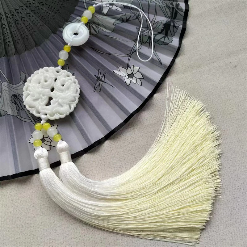 Chinesisches traditionelles Handwerk Hanfu alten Stil Taille Jade Ornament Hanfu Quaste Anhänger Cheong sam Hanfu Kleid Taille Dekor – Detail 14