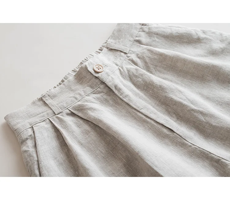 Summer women's casual solid color high waisted loose shorts