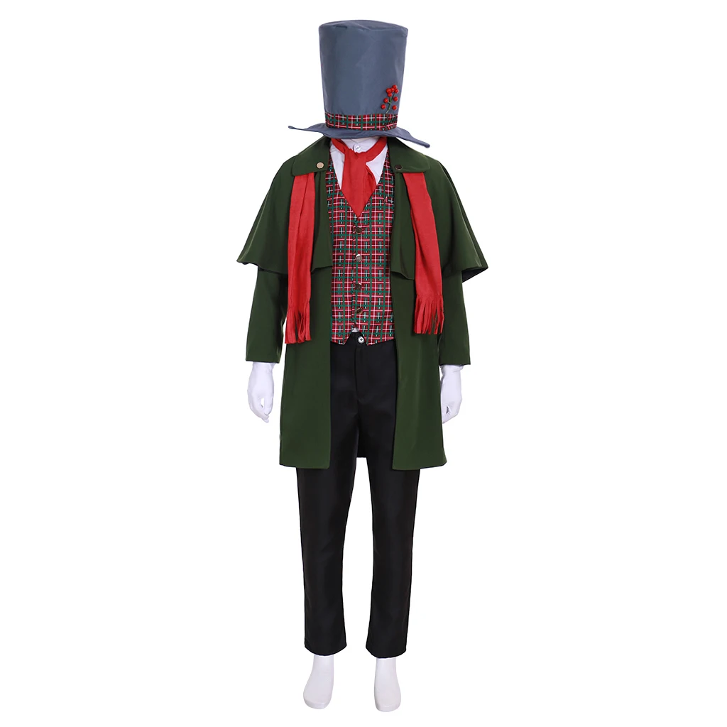 

Holiday Caroler Costume Mens Dickens Victorian Gentleman Costume Christmas Carol Yuletide Outfit Costume