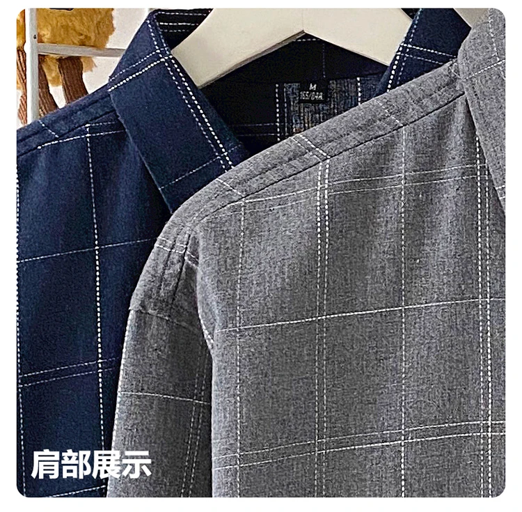 linen short sleeve shirt High Quality Plaid Shirts Men Trendyol Autumn Spring Casual Long Sleeve Shirt Male Oversized Vintage Flannel Social Blouses designer short sleeve shirts