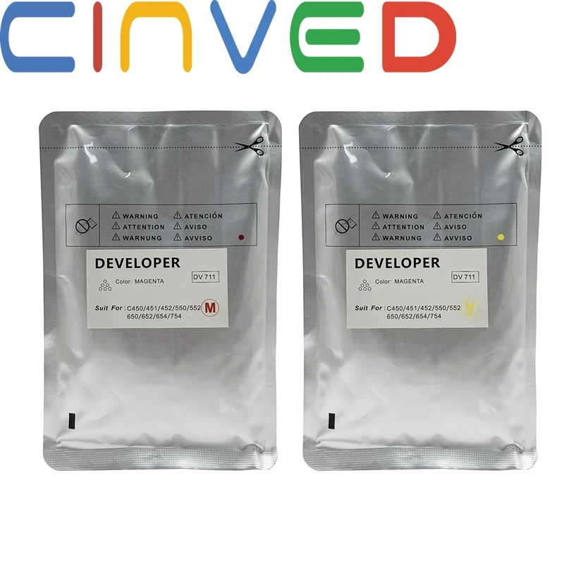 

DV711 Developer for Konica Minolta Bizhub C450 C451 C452 C550 C552 C650 C652 C654 C754 CMYK Iron Powder