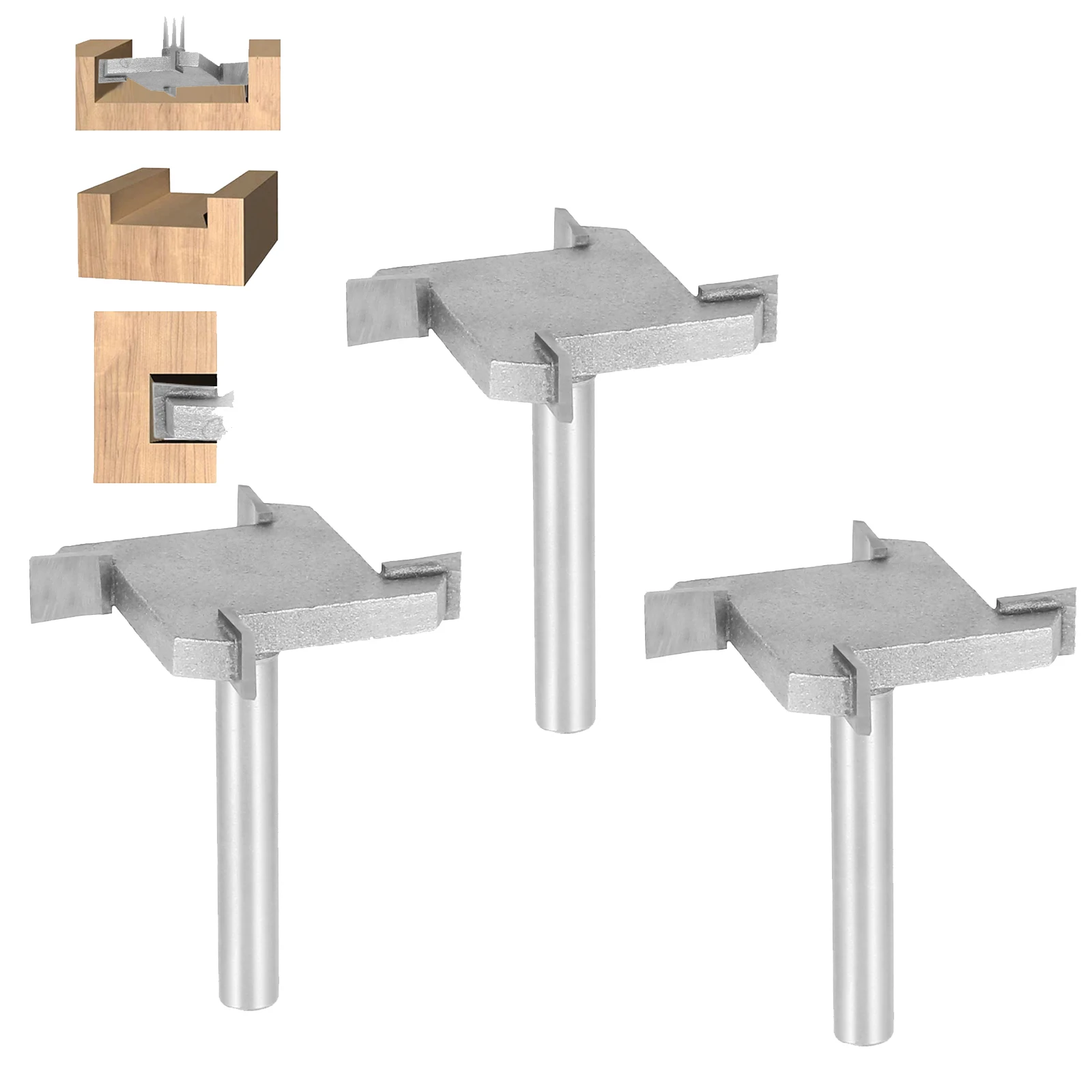 CNC Spoilboard Surfacing Router Bit,4 Wings 6mm Shank Slab Flattening ...