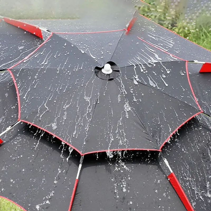 Adjustable Rotating Fishing Umbrella, Big UV Protection, Double Layer, Outdoor Windproof,