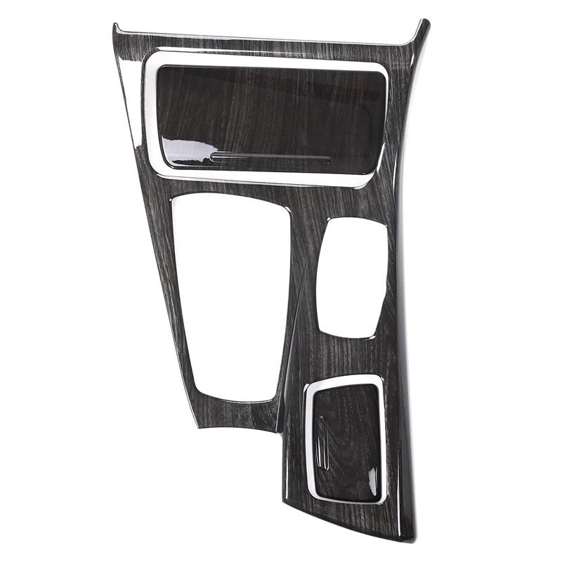 

Car ABS Black Wood Grain Center Console Gear Shift Panel Cover Trim For -BMW 5 Series F10 2011-17 520Li 525Li 530Li