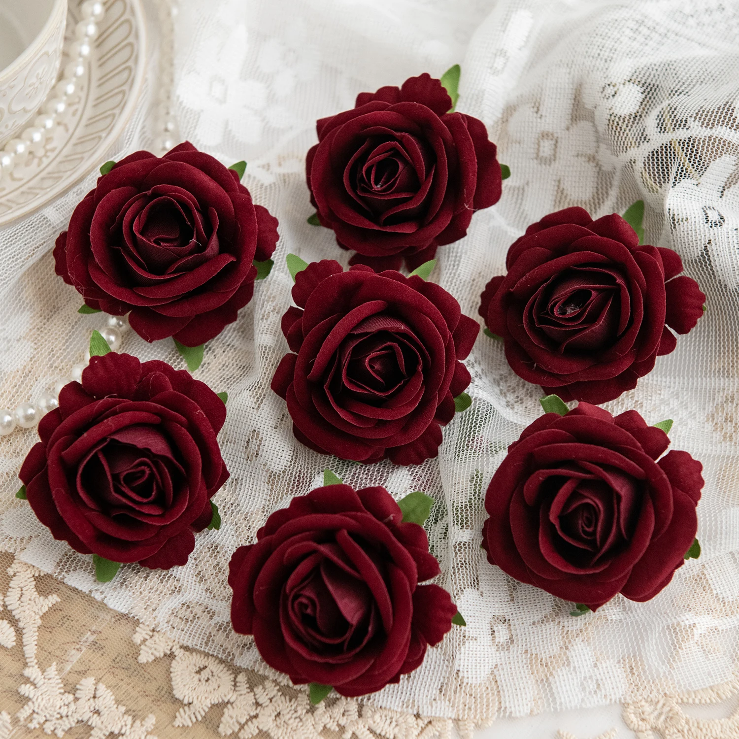 10/30 stücke Künstliche Blumen Hause Zimmer Tisch Hochzeit Braut Handgelenk Seide Rosen Kopf Material Diy Geschenk Box Festival Dekorative Kranz