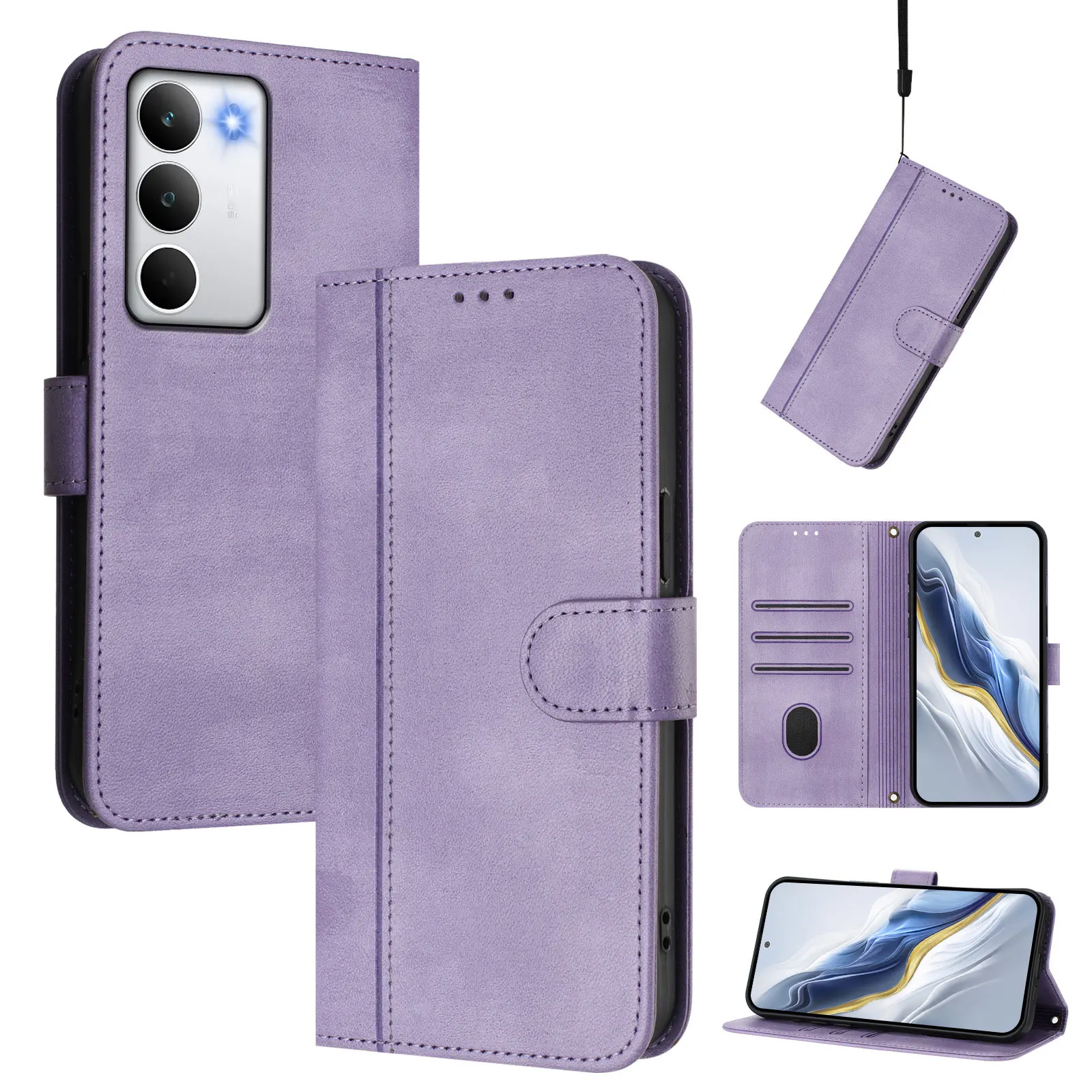 Retro Leather Flip Wallet Phone Case - Book Cover Coque s Shell