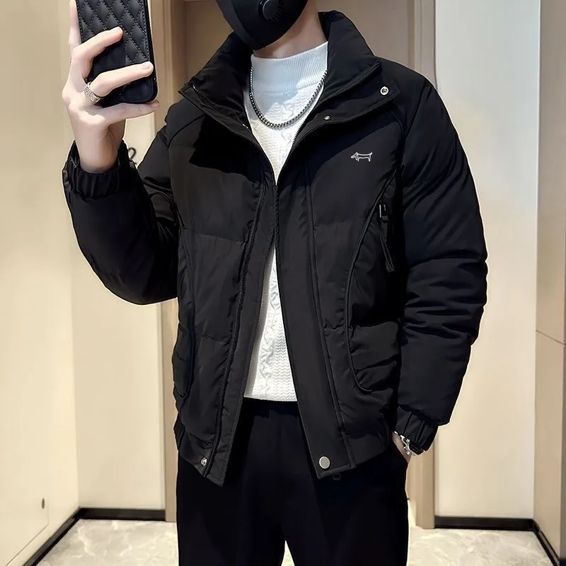 Golf Wear Men's Golf Jacket Fashion Zipper New Down Cotton Coat Winter Male Windproof Warm Loose Thicken Warm Clothing 골프웨어