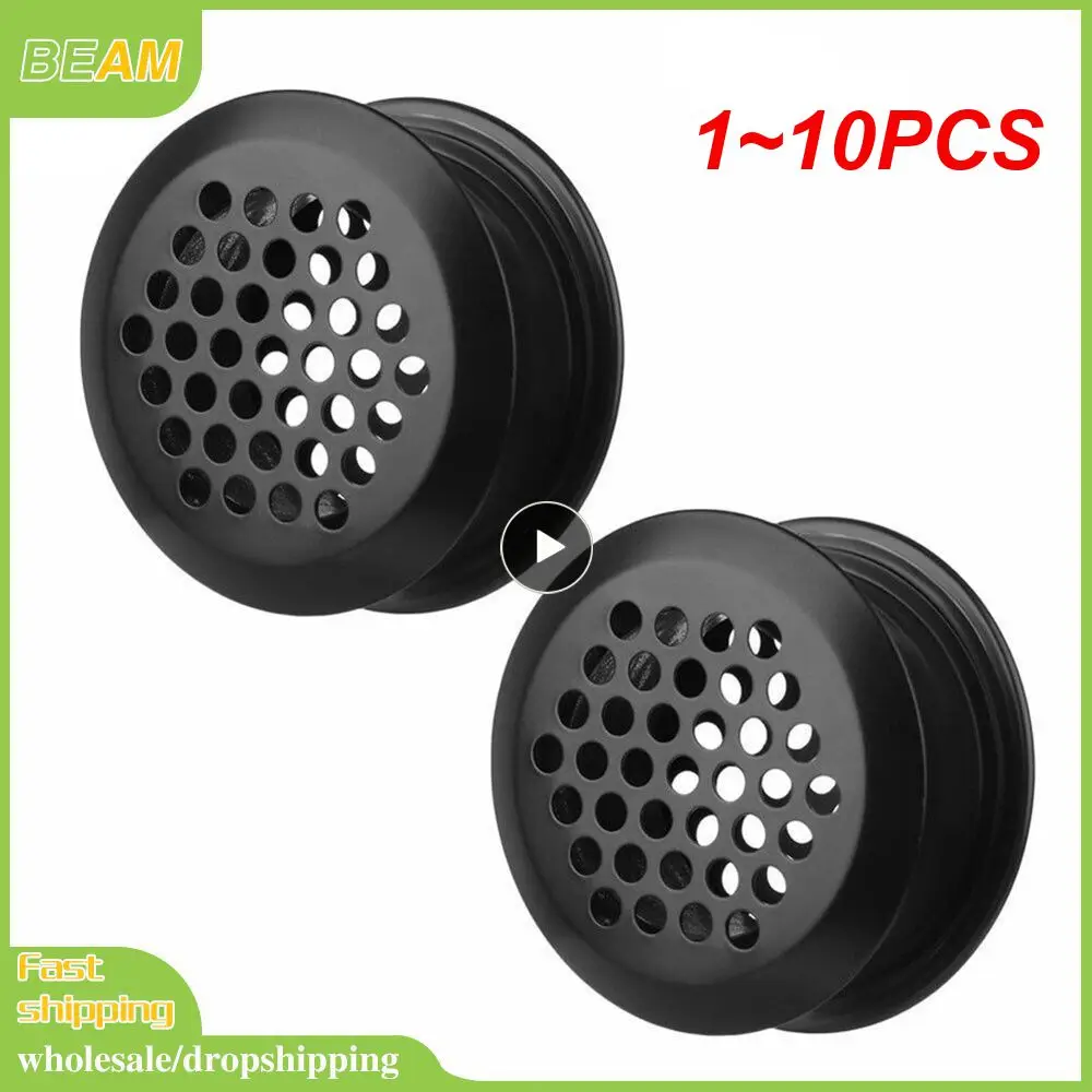 

1~10PCS Round cabinet Air duct Vent Dia.19mm-53mm Steel Louver Mesh Hole plug decoration cover Wardrobe grille ventilation