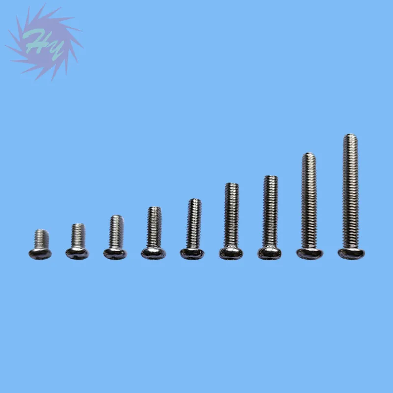 

50Pcs Cross Pan Head Screws PM1.4 PM2 PM3 Metal Rounnd Phillips Machine Screws For RC Accesories