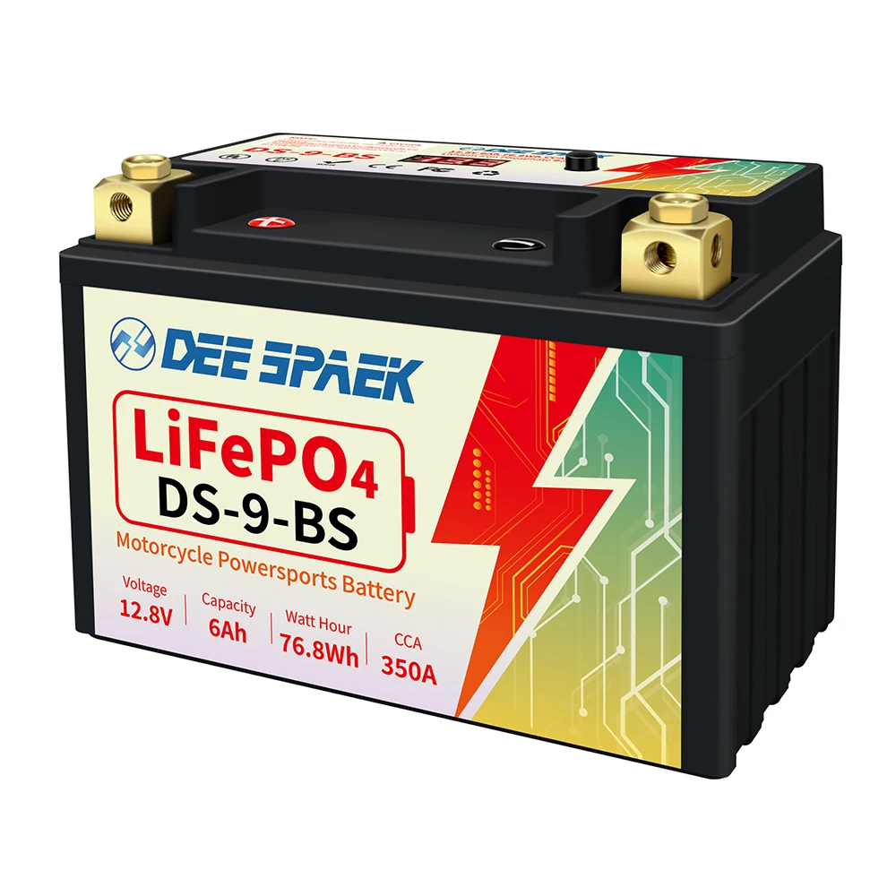 

Europe Stock 9-BS Lifepo4 Battery 12V 6AH 350 CCA Motorcycle Battery Replacement for CTX9 PTR9-BS YTR9-BS YTX9 GTX9-12B ES-TX9